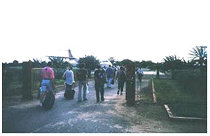 Boarding the air craft at Nyaung Oo airport